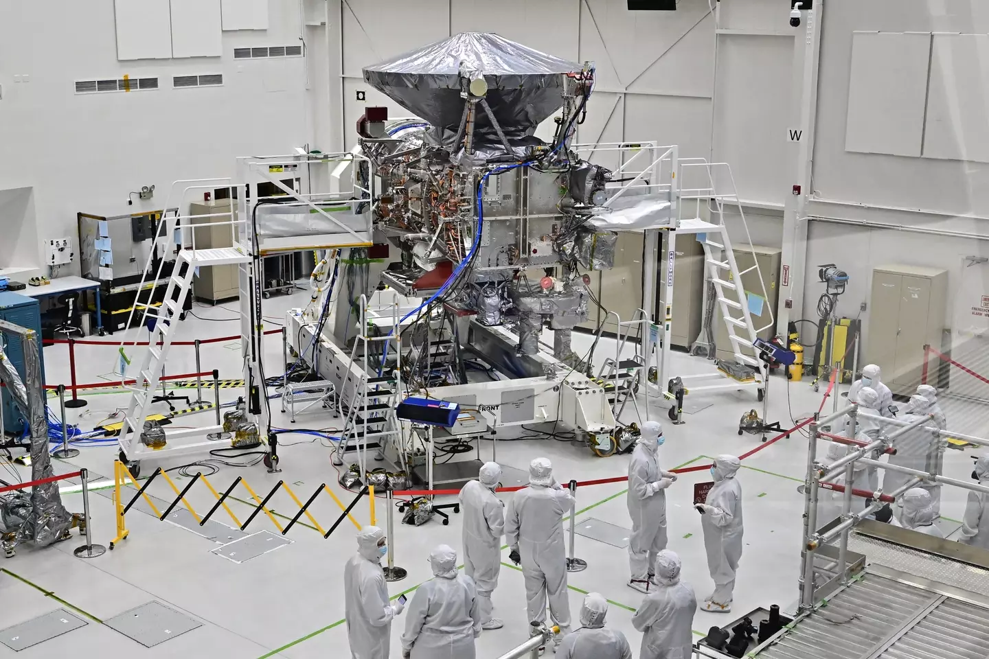 The Europa Clipper in a clean room (FREDERIC J. BROWN/AFP via Getty Images)