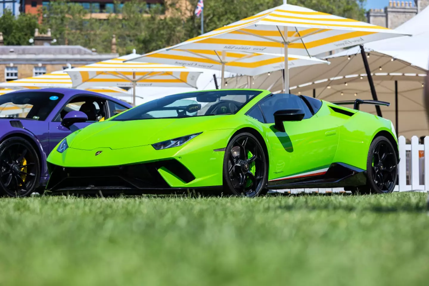 The YouTuber was told he'd get significantly less money for his luminous green Lamborghini Huracan Performante than what he'd originally paid (Martyn Lucy/Getty Images)