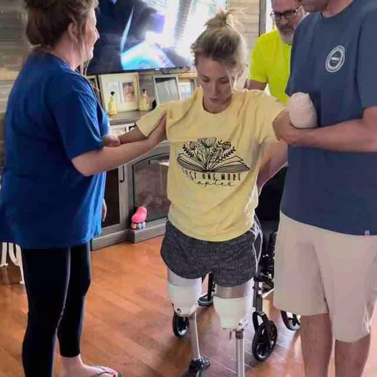 She's now re-learning to walk. (GoFundMe/ Miraclesformullins)