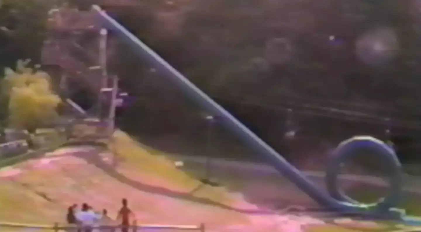 One rider would even get stuck in the slide's loop. (HBO)