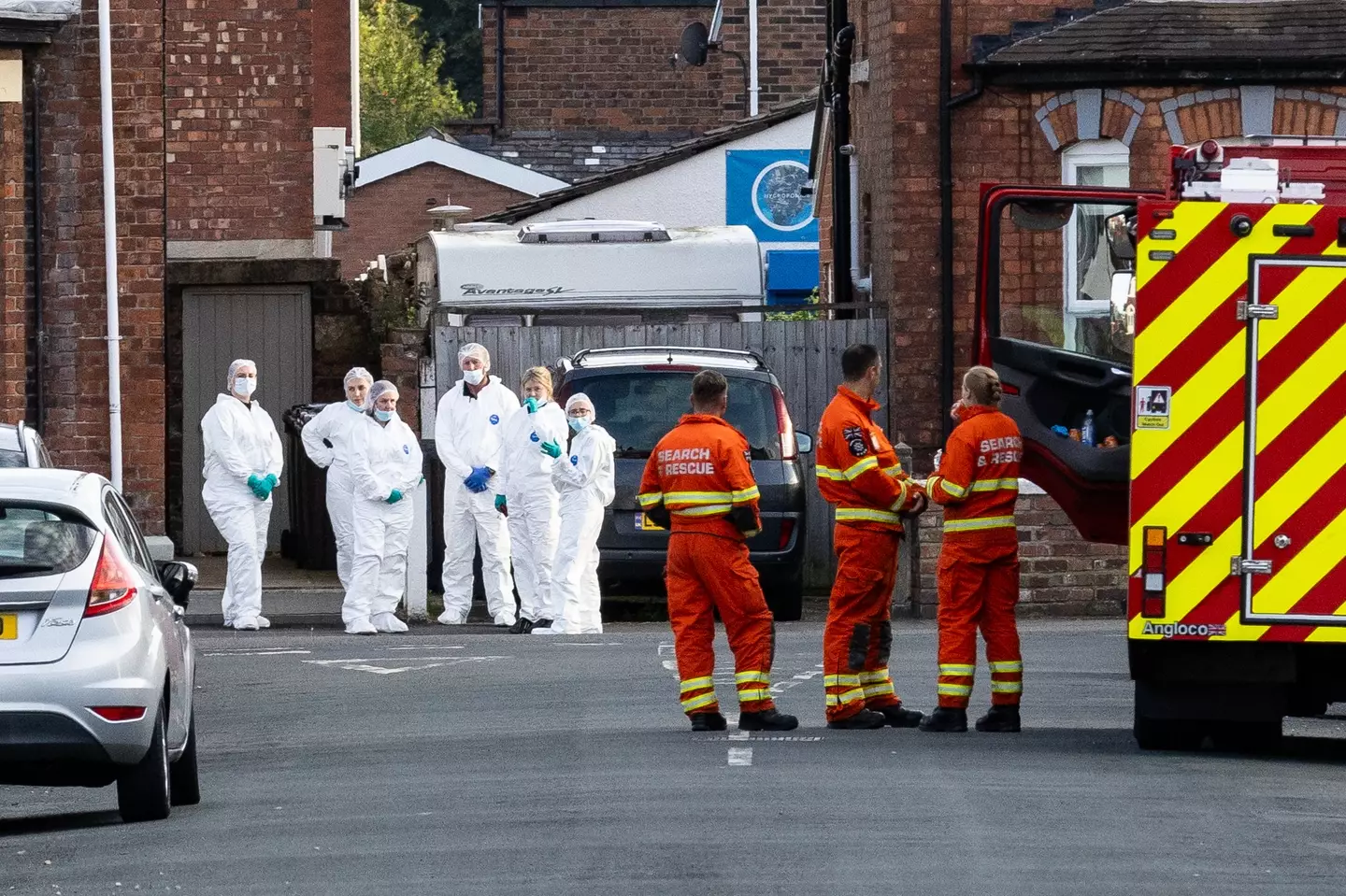 Emergency services attending the site of the Southport attack on 29 July. Officials said that ricin was found at the suspect's home but not at the scene. (PA)