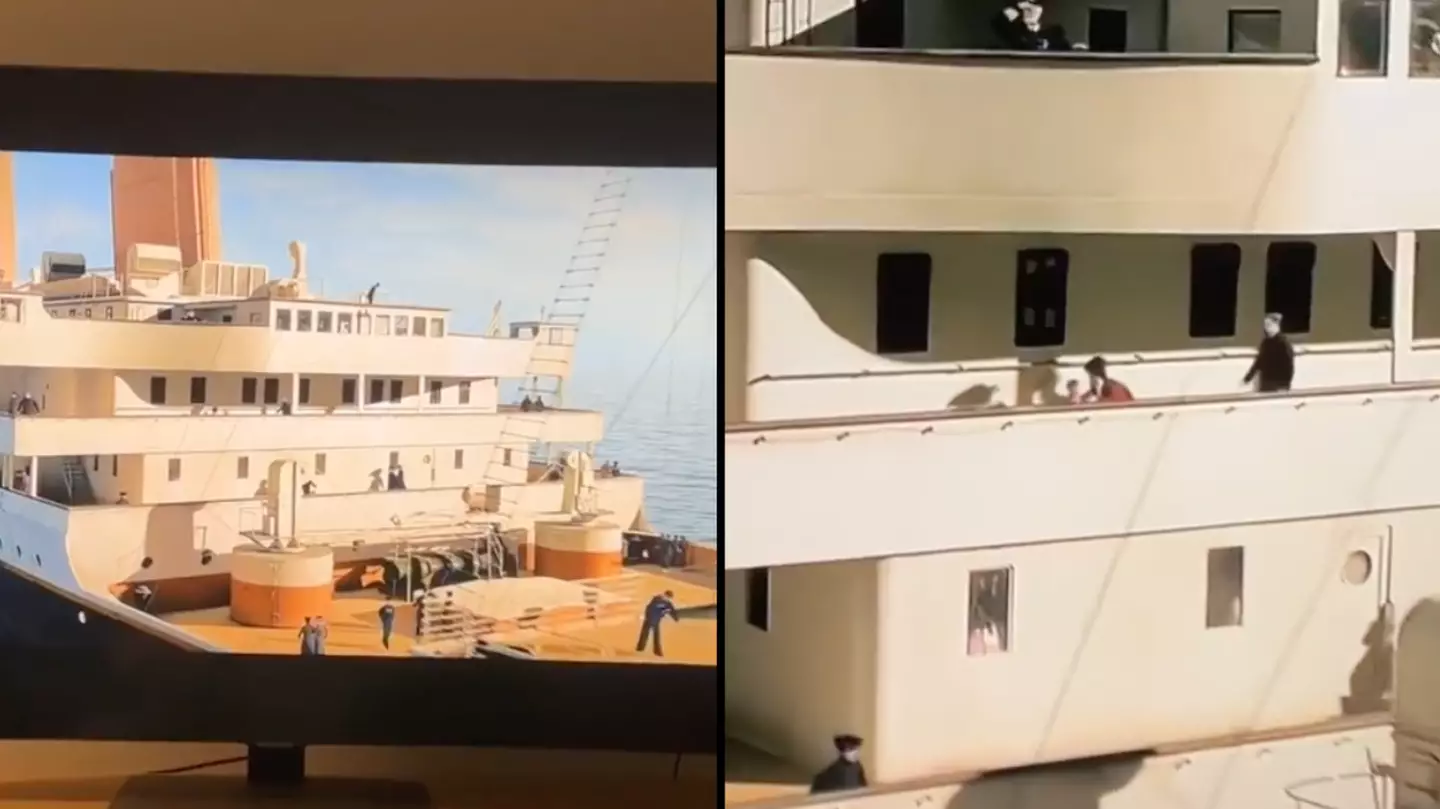 Woman in stitches after realising how fake Titanic scene actually is