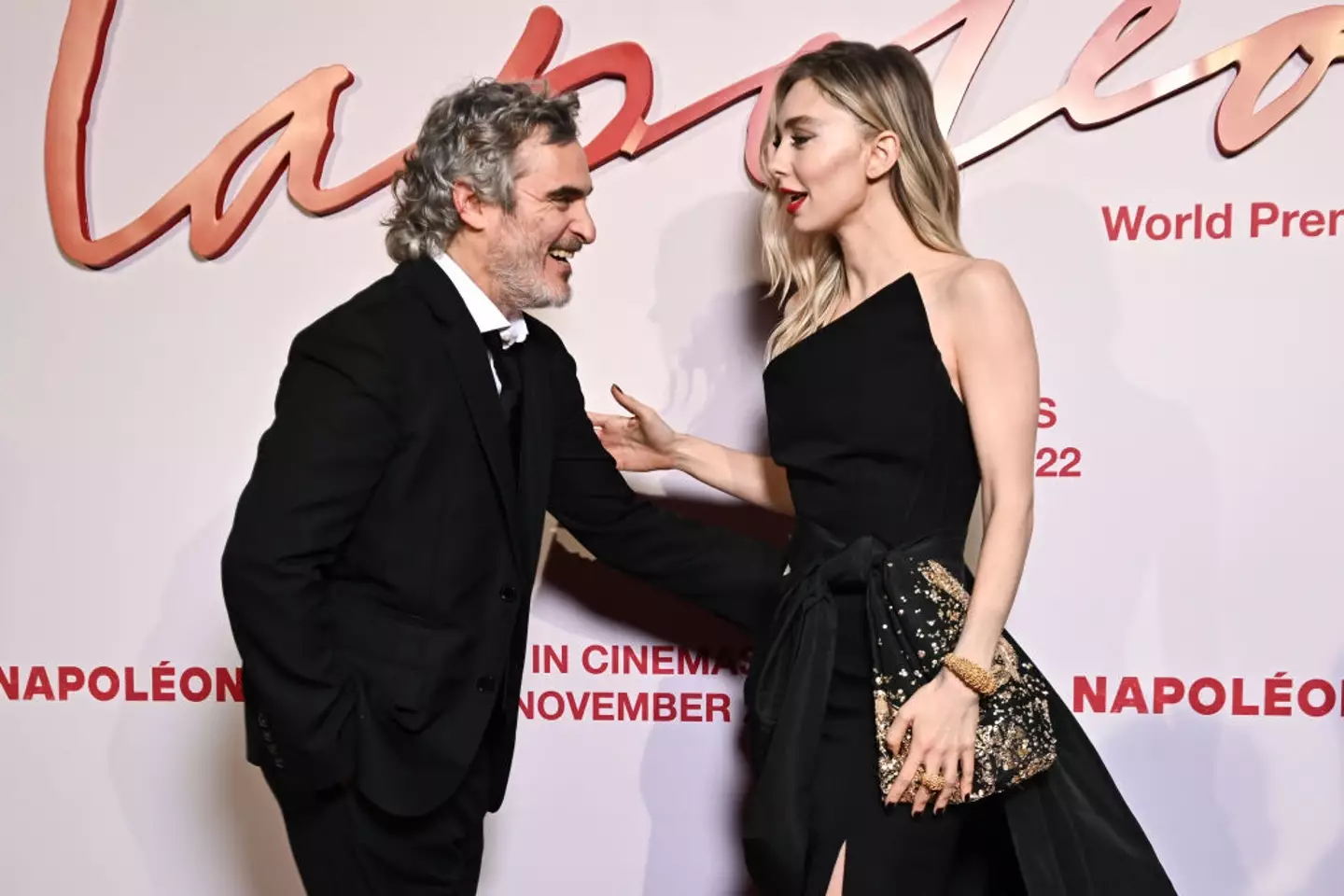 Joaquin Phoenix and Vanessa Kirby at the world premiere of Napoleon in Paris.