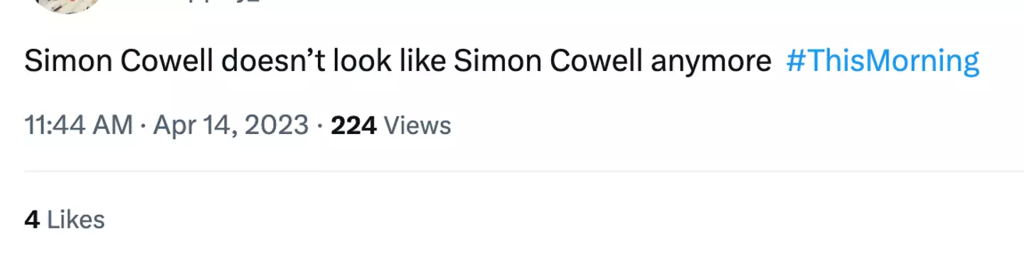 Fans have implied Cowell is unrecognisable.