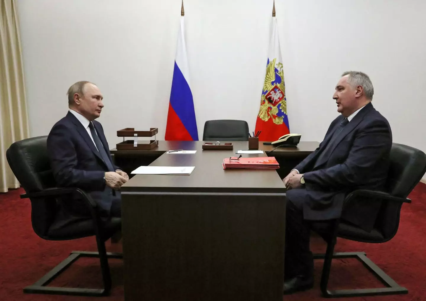 A possible list of targets in the UK was made public by Russia's deputy prime minister Dmitry Rogozin (MIKHAIL KLIMENTYEV/Sputnik/AFP via Getty Images)