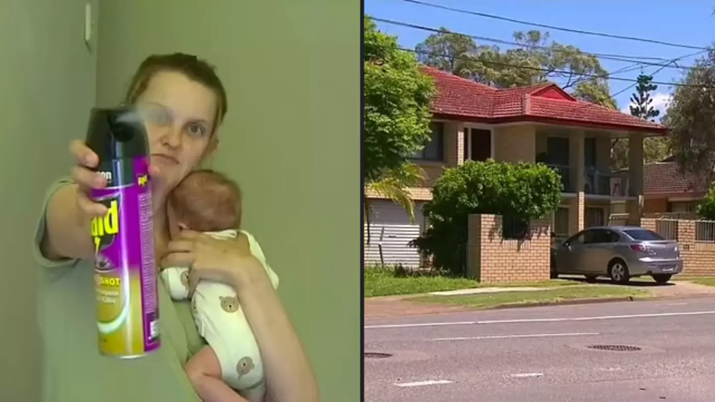 Young mum sets fire to home intruder’s face by using a can of mosquito spray