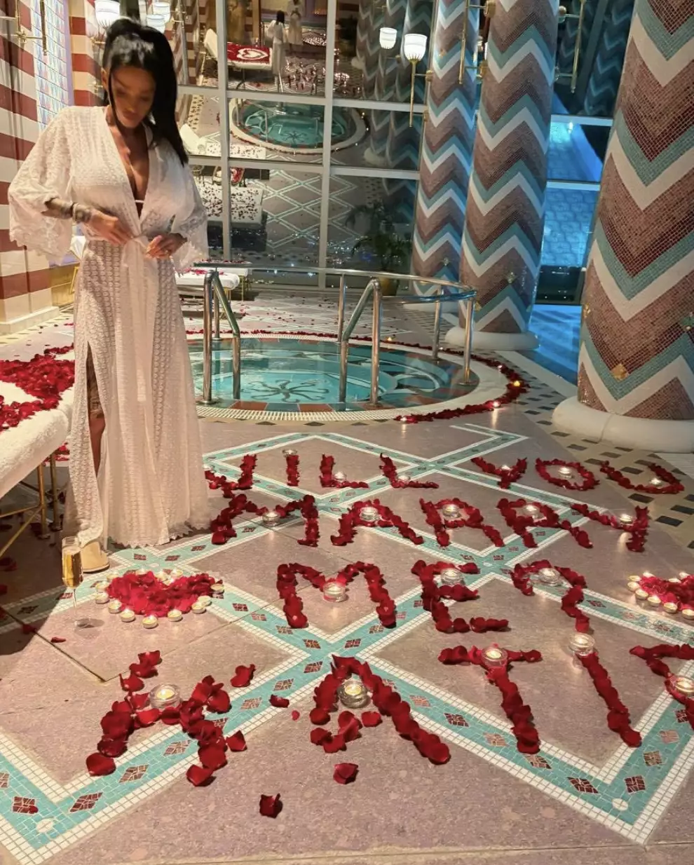 The former model shared snaps from the engagement online (Instagram/Katie Price)