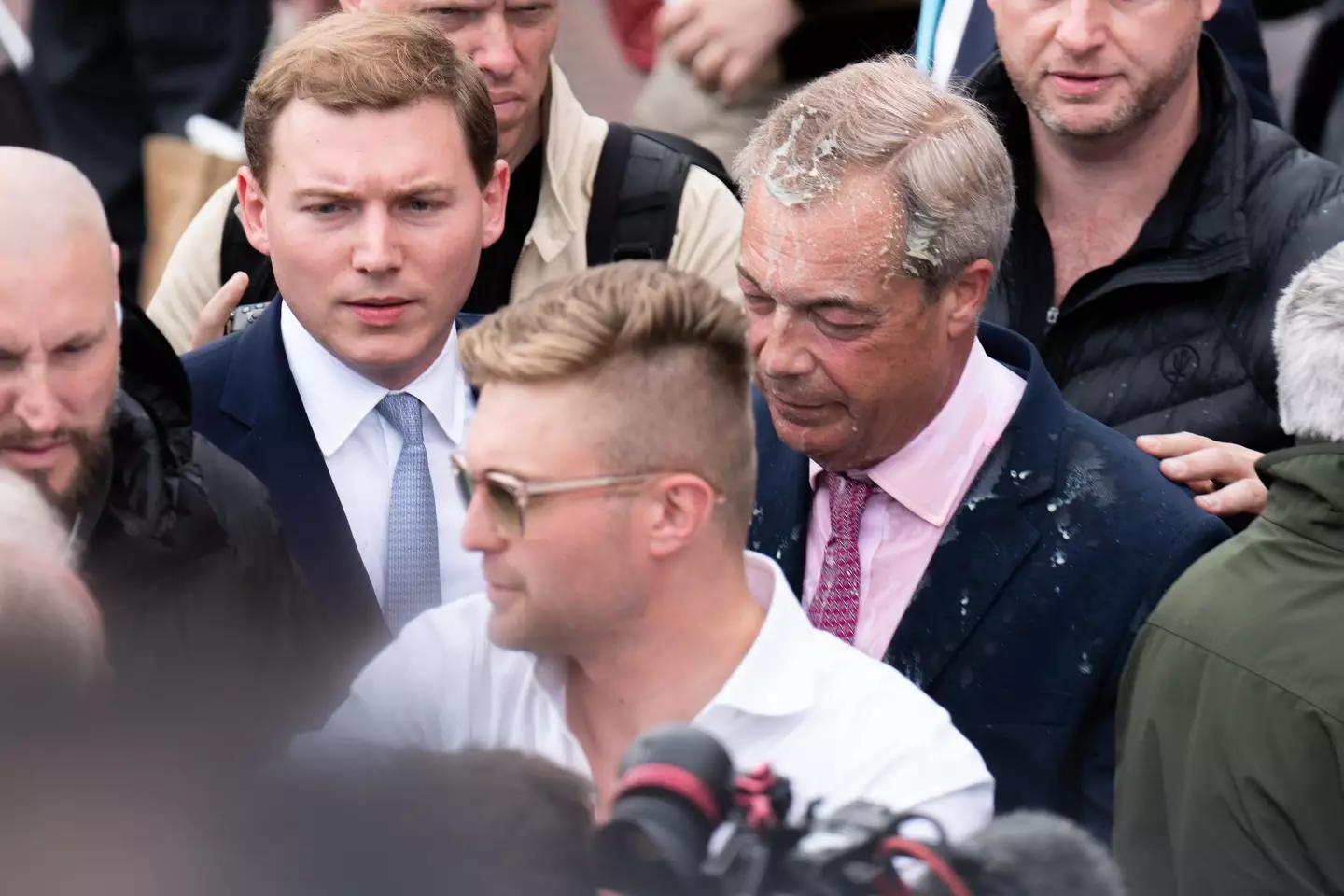 A yellow milkshake was thrown at him. (PA)