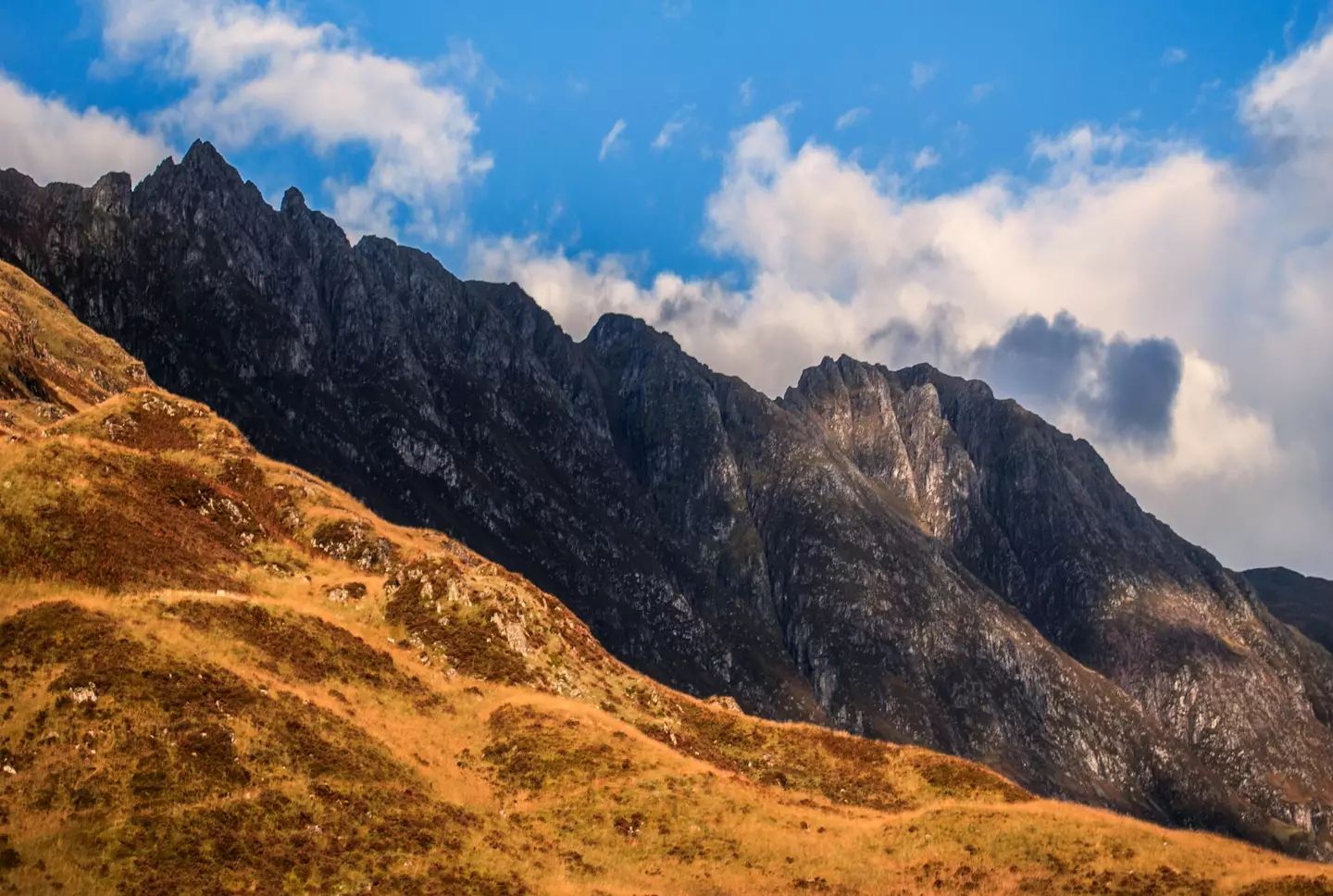 Aonach Eagach ridge is said to be the narrowest on the British mainland.