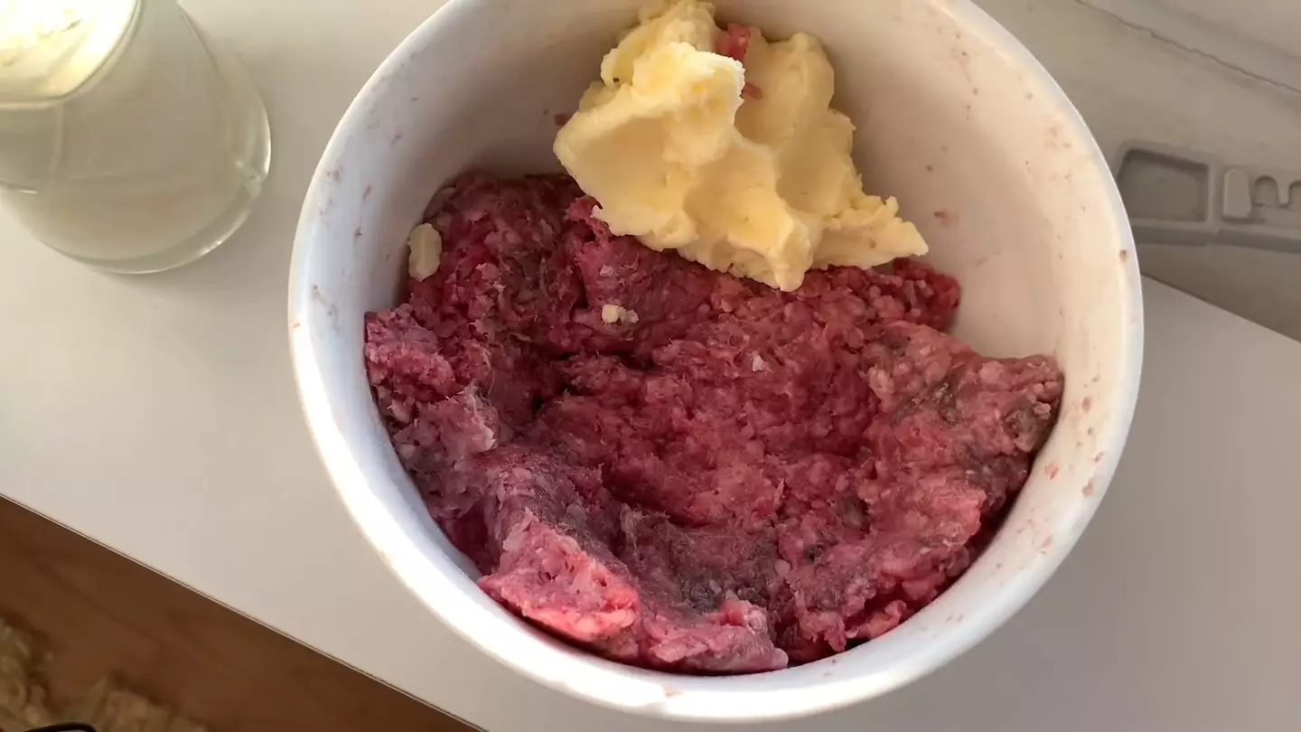 Raw ground beef, raw butter and raw fermented milk. Your kind of meal?