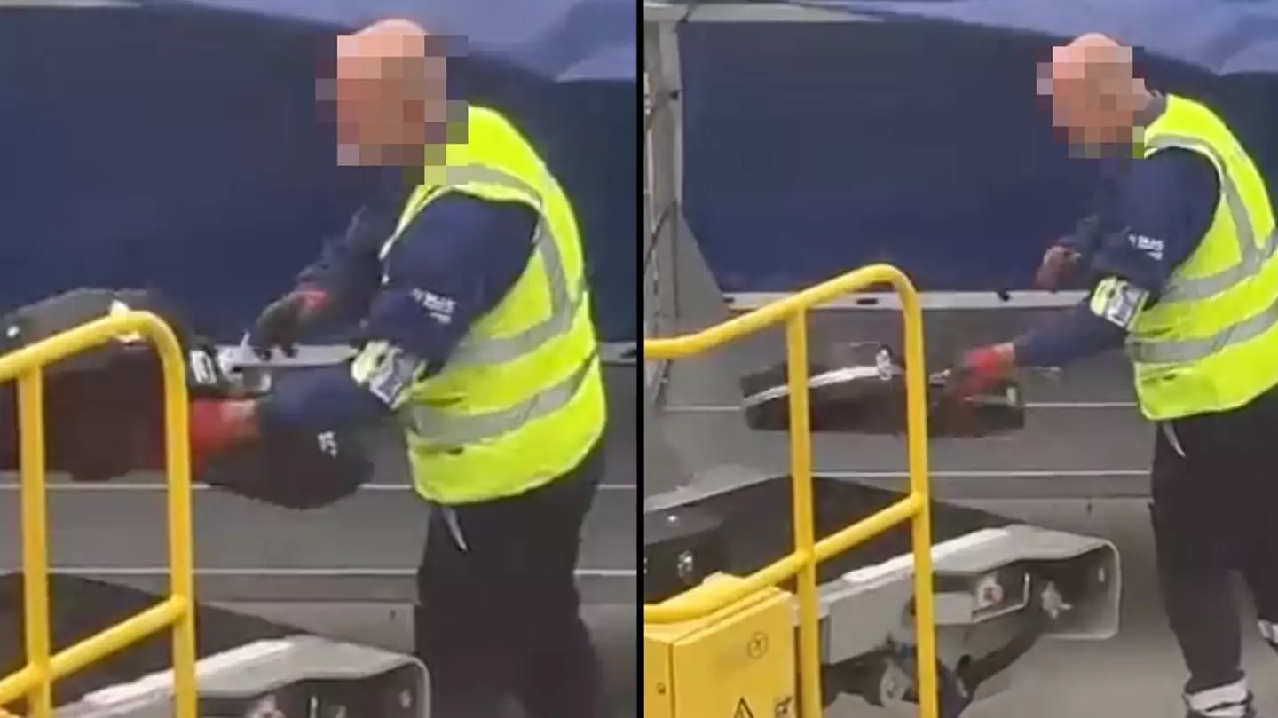 Fury as airport staff filmed ‘deliberately’ slamming down instrument bags