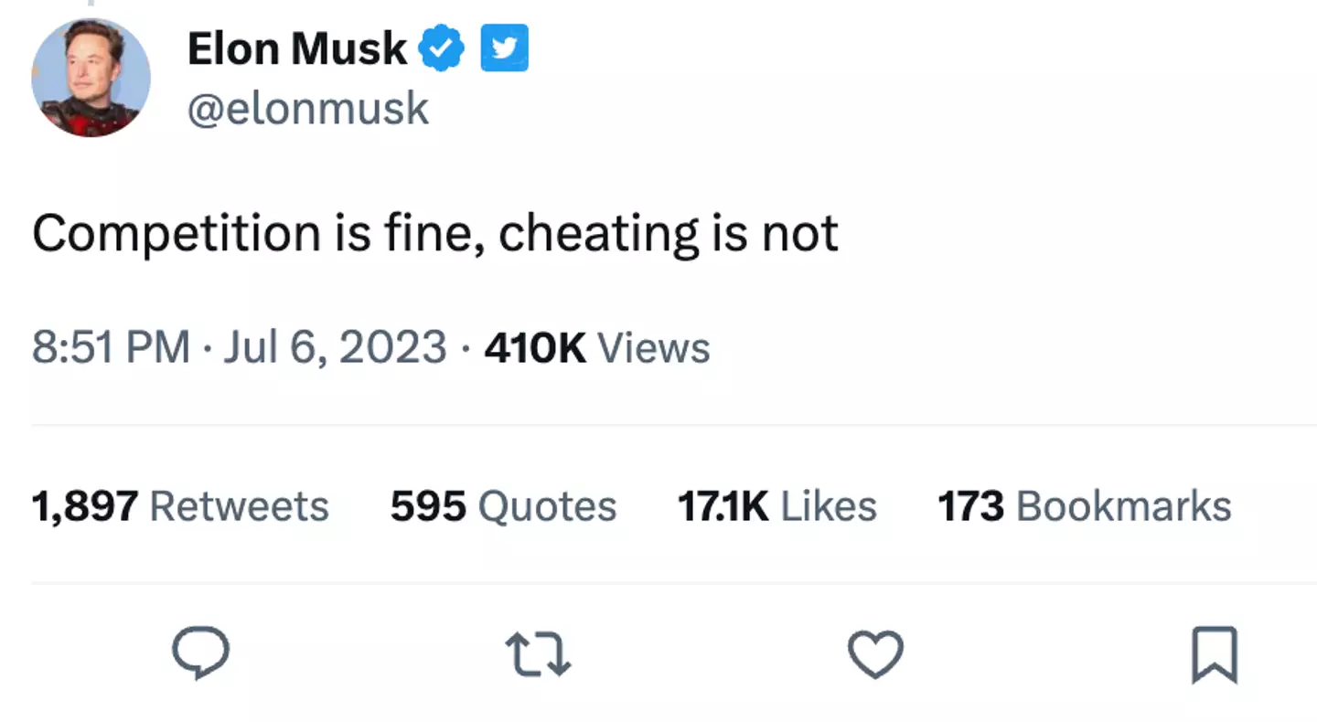 Musk also just tweeted this...