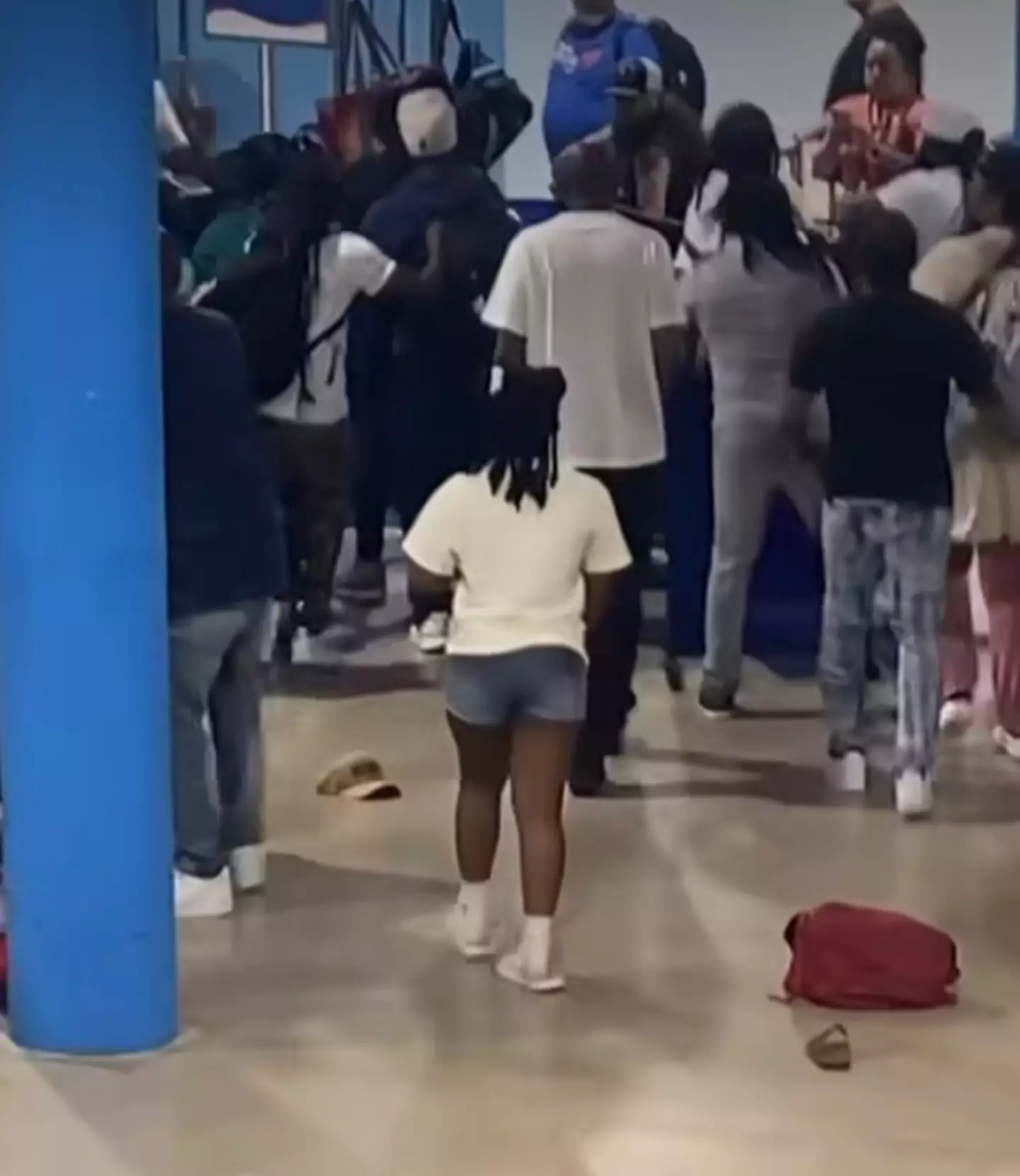 A huge brawl broke out after passengers disembarked in Galveston, Texas (Facebook/Trelle Ray)