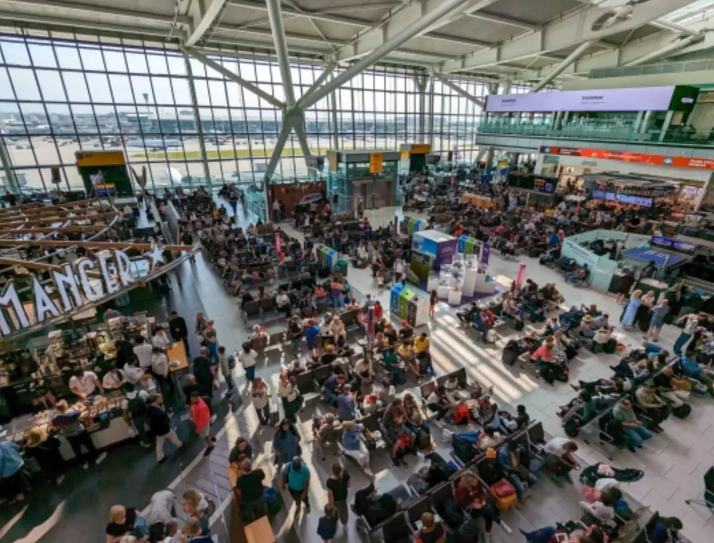 Passengers arriving at major UK airports are facing delays.