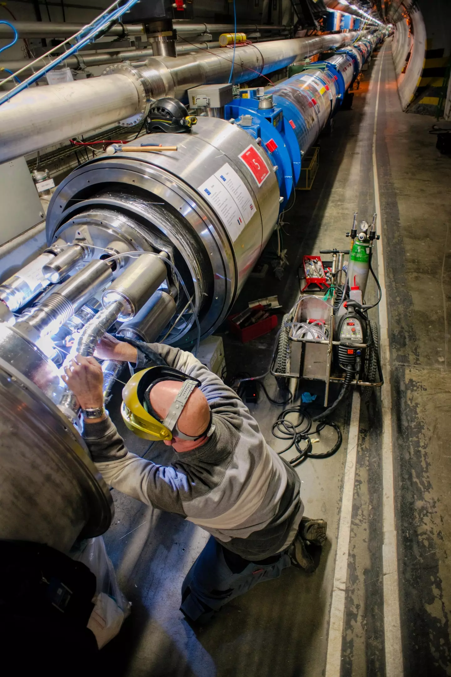 Large Hadron Collider maintenance.