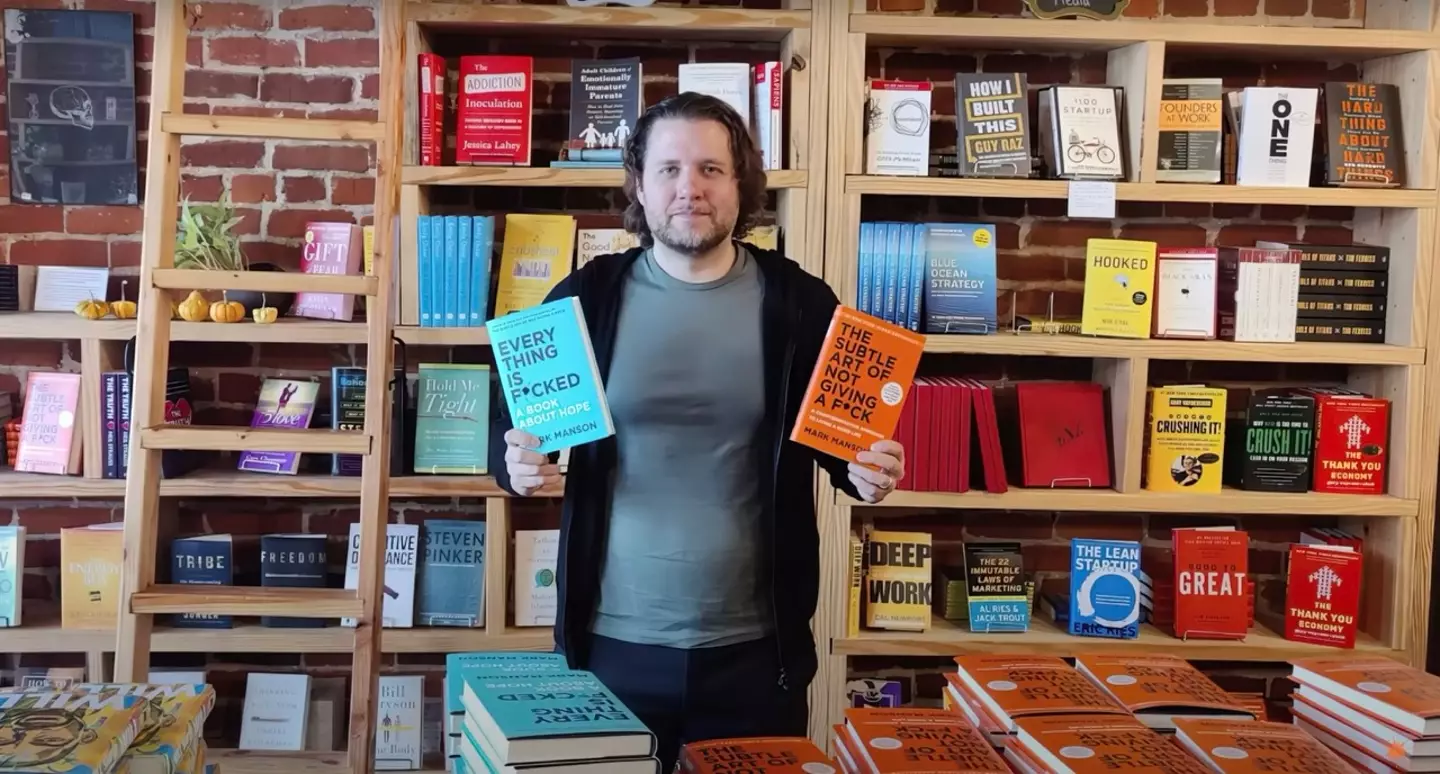 The author said he struggled with drinking in his 30s. (YouTube/Mark Manson)