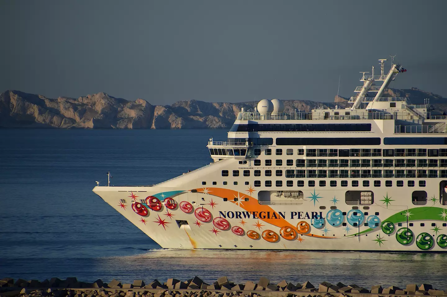 The Norwegian Pearl will be used for 2026's Big Nude Cruise. (Gerard Bottino/SOPA Images/LightRocket via Getty Images)