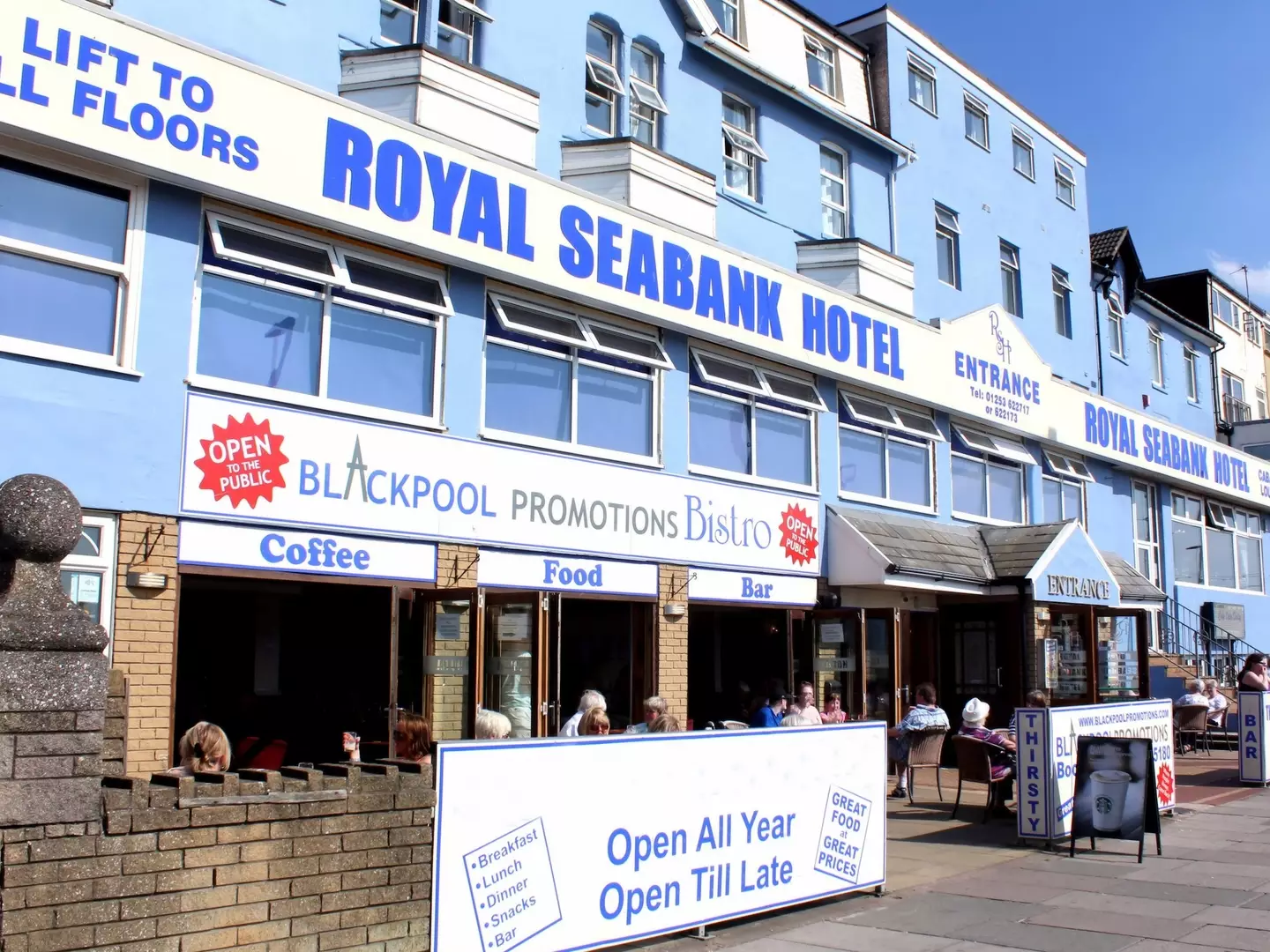 One customer complained about the smell at the Royal Seabank Hotel in Blackpool.
