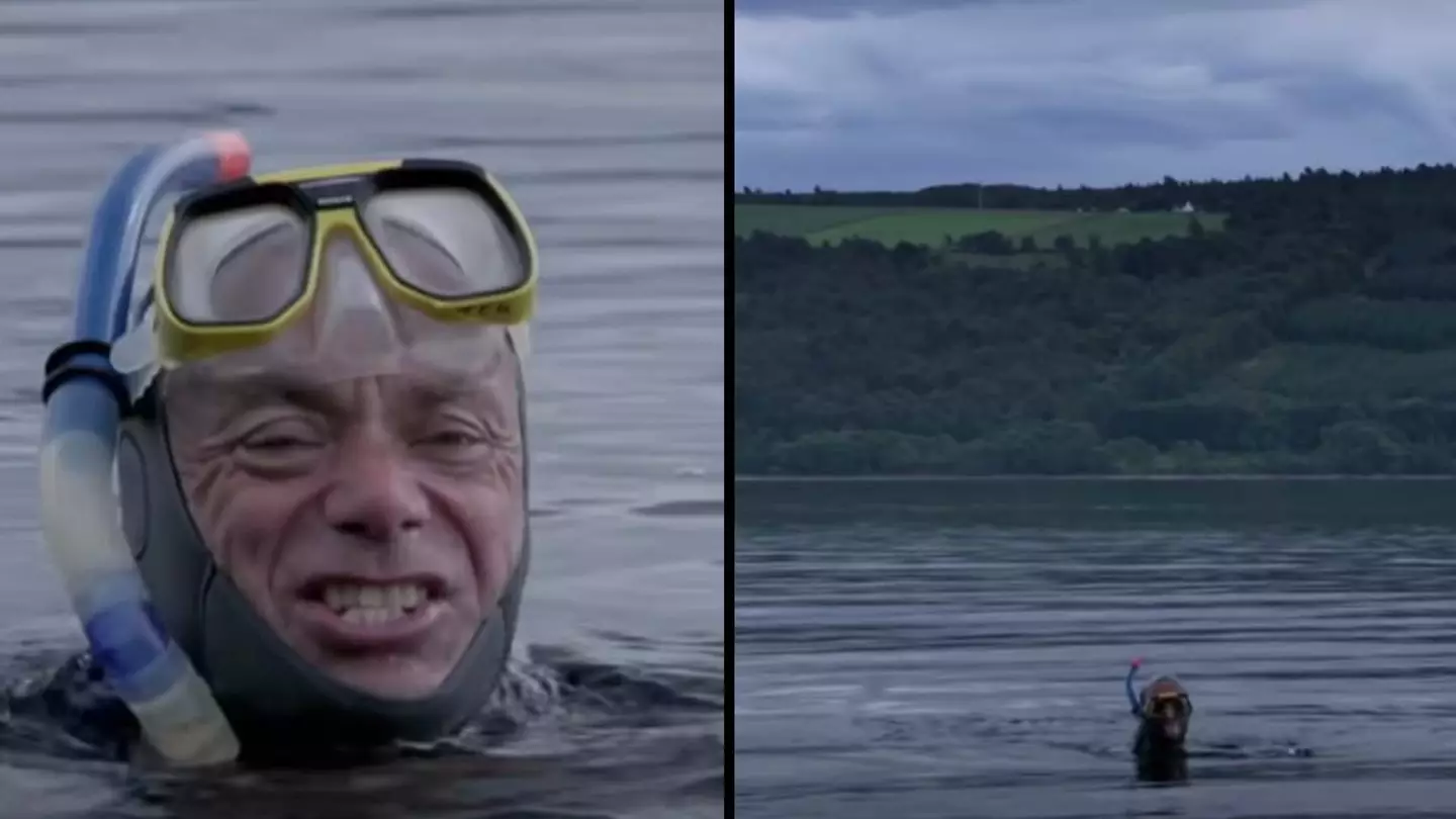 Diver Spooked By What He Sees After Swimming To The Bottom Of Loch Ness