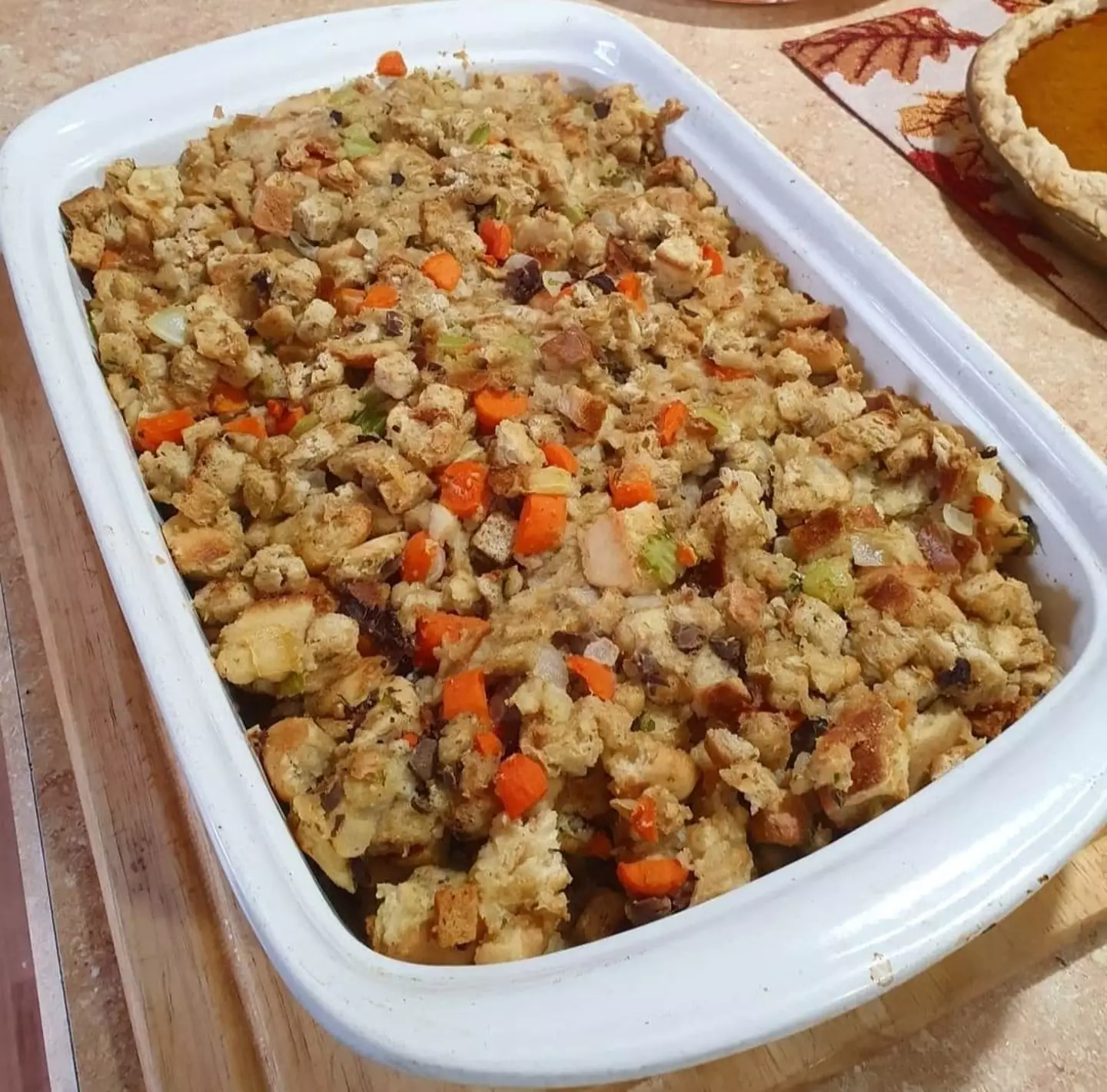The stuffing doesn't come in balls like it does at home.