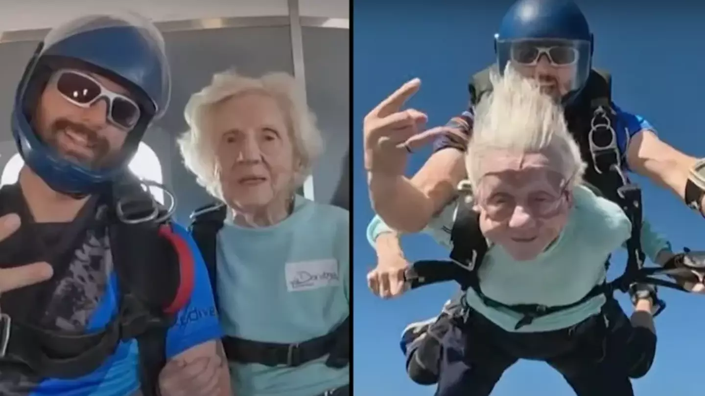 104-year-old woman breaks world record for oldest person to skydive