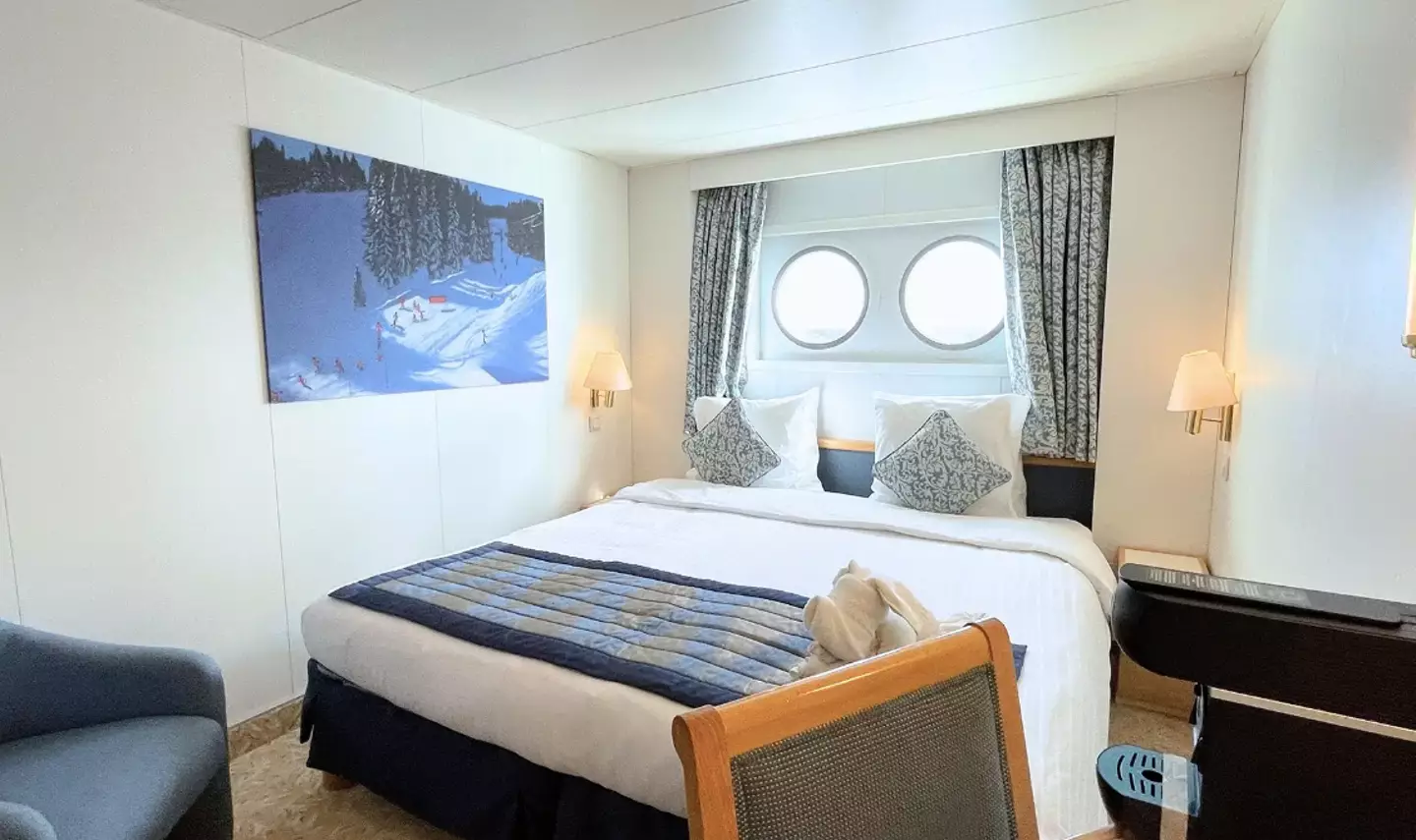 Porthole Deck 2 is the cheapest option on the Golden Passport. (Villa Vie Residences)