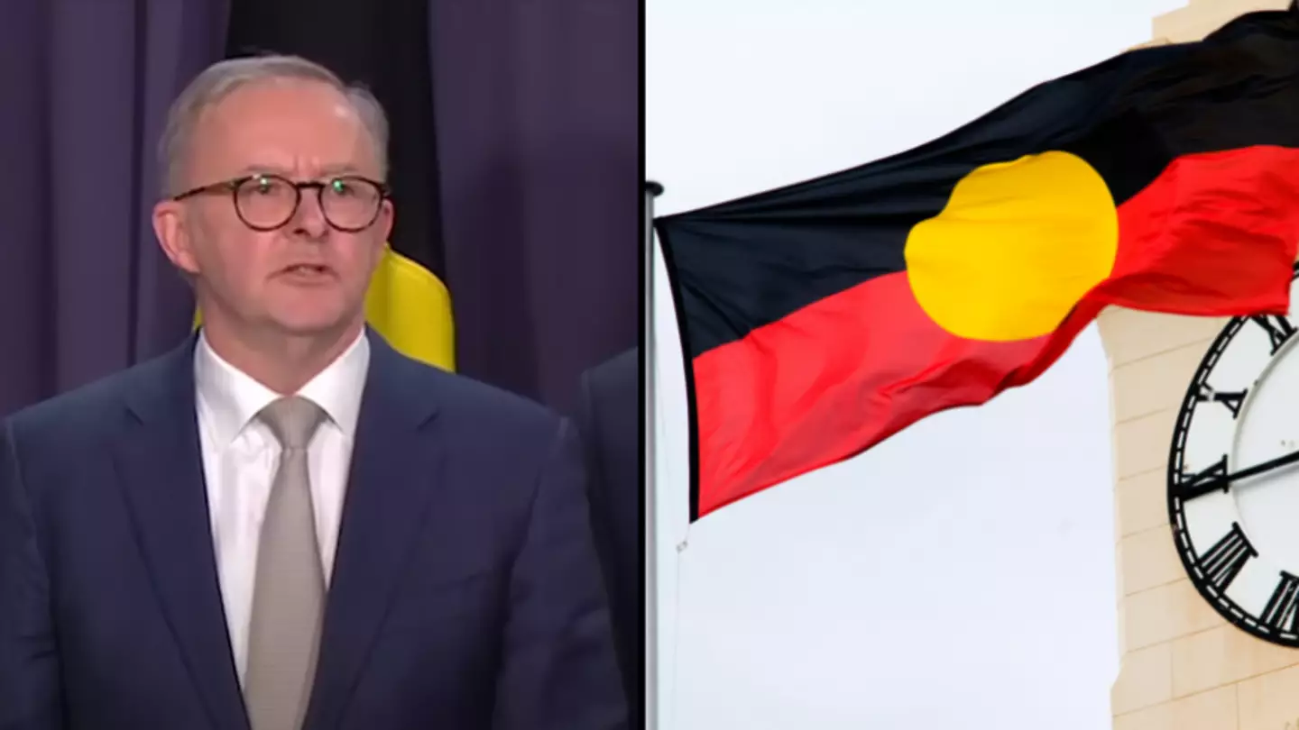 Anthony Albanese Praised For Putting First Nations Flags Behind Him For Prime Minister’s Speech