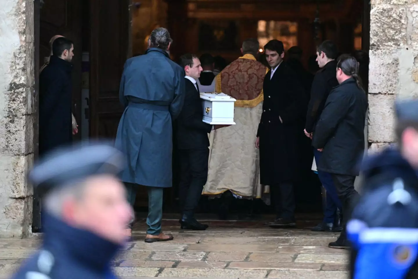 A funeral service was held for the child last month (MIGUEL MEDINA/AFP via Getty Images)