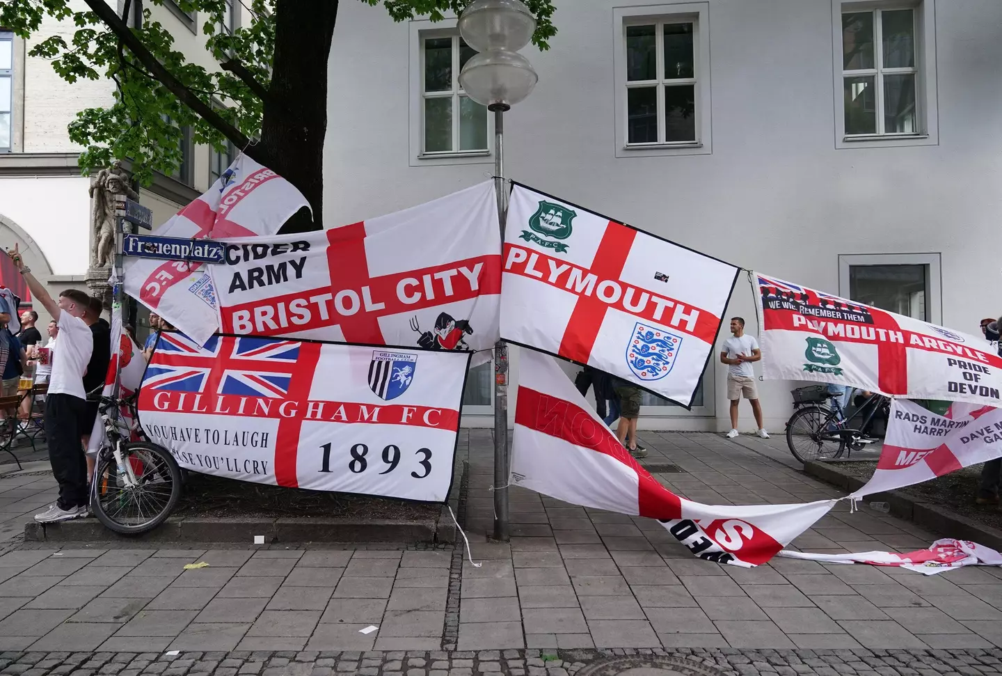 Fans have descended on Munich for England's Nations League match with Germany.