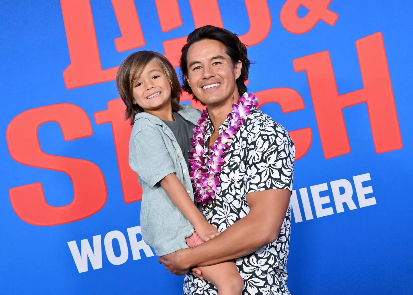 Garrett Gee and his son Calihan (Axelle/Bauer-Griffin/FilmMagic)