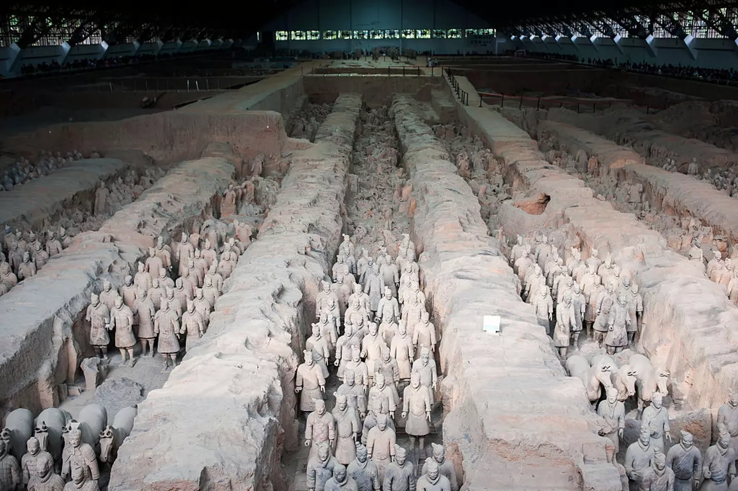 Qin Shi Huang's tomb is flanked by thousands of Terracotta soldiers.