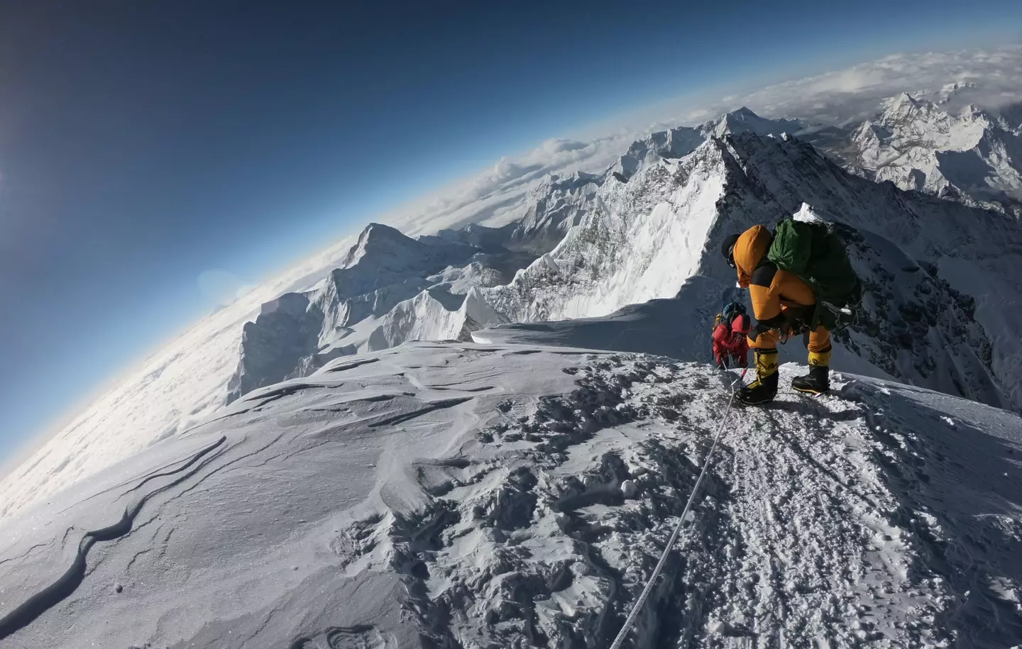You'll almost never see a commercial plane heading across the Tibetan Plateau. (HUNJO LAMA/AFP via Getty Images)
