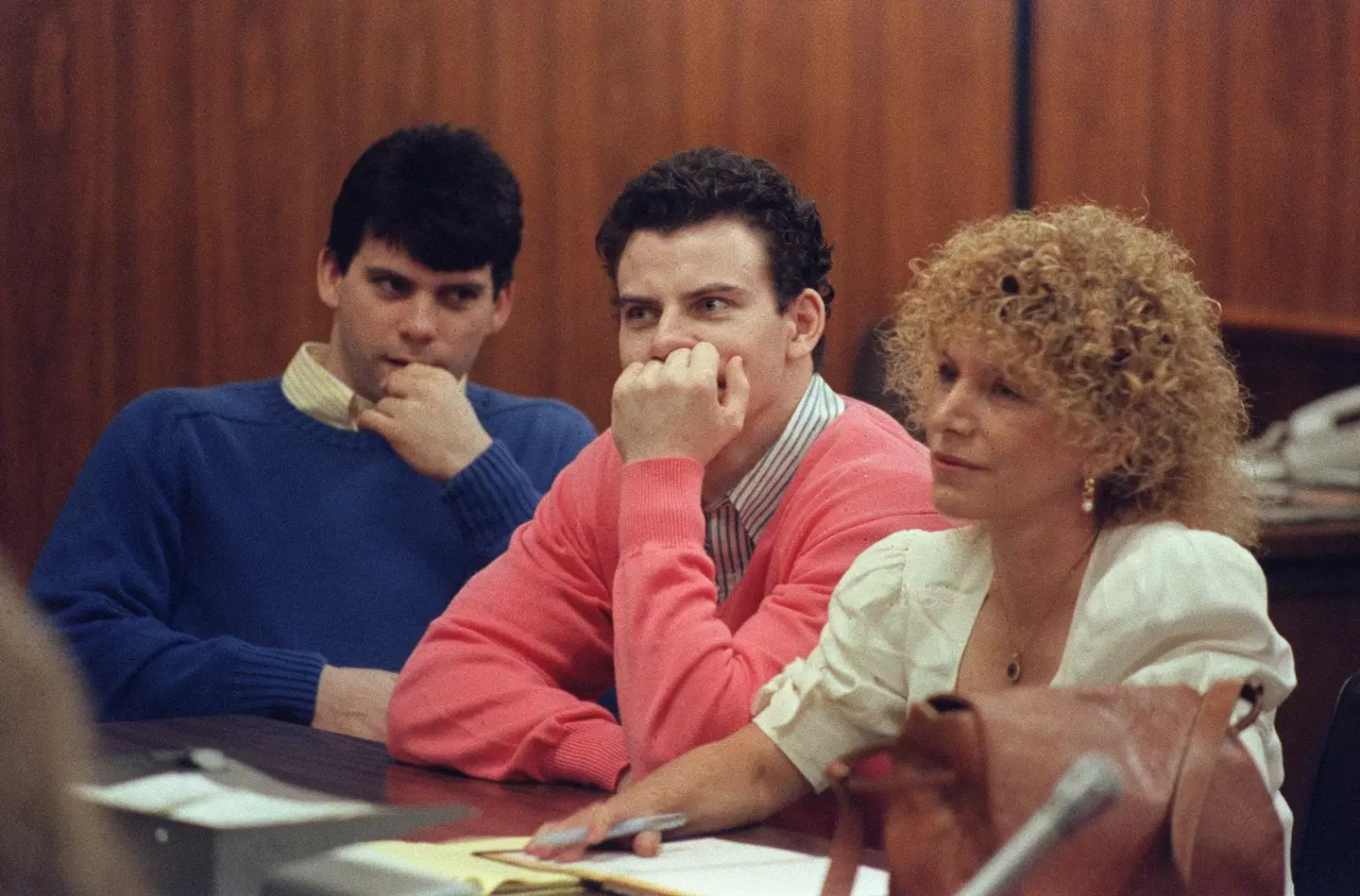 Despite the dramatic 911 call suspicion eventually fell on Lyle and Erik Menendez, who ended up being convicted of the murders. (MIKE NELSON/AFP via Getty Images)
