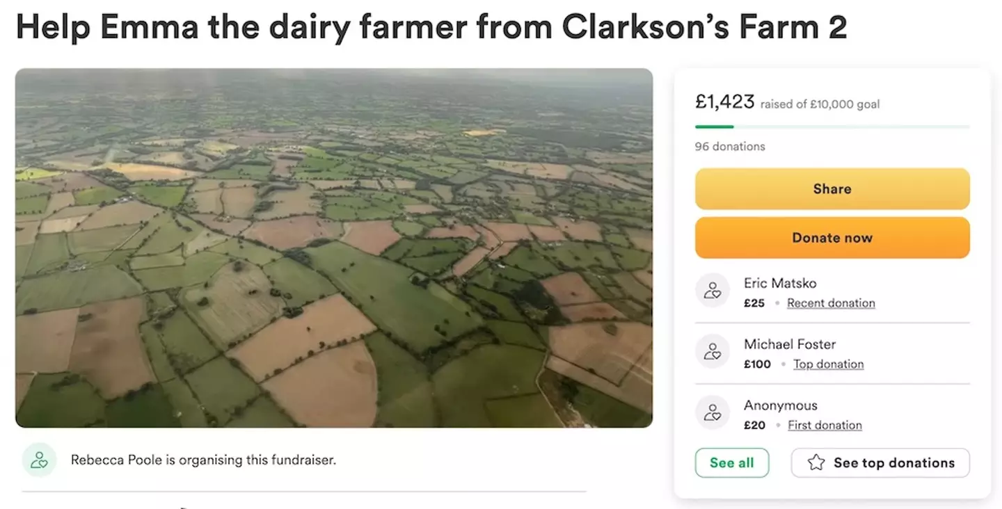 One viewer has set up a crowdfund campaign in a bid to help UK farmers.