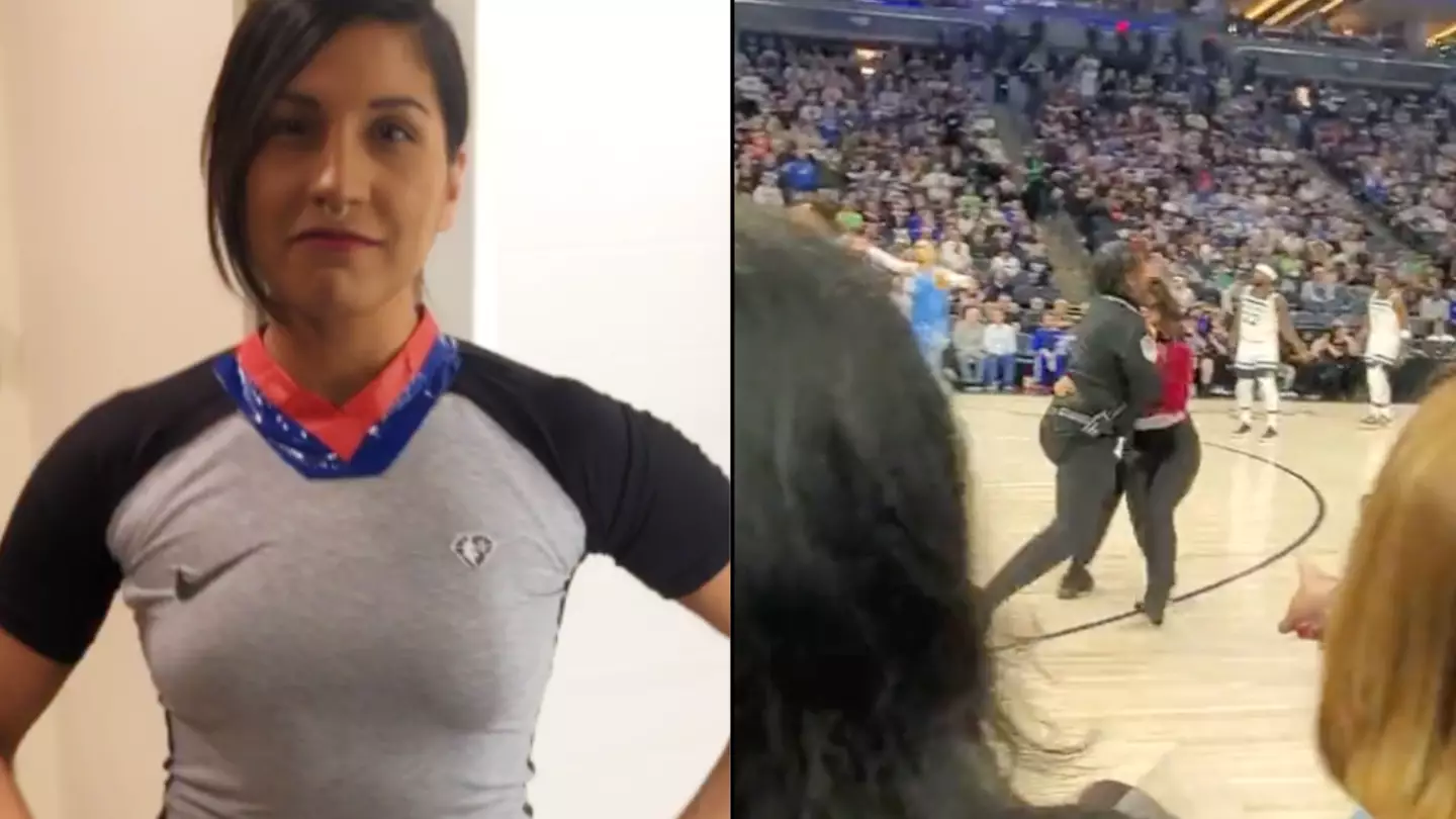 Animal Rights Activist Gets Decked By Security While Trying To Invade Basketball Game