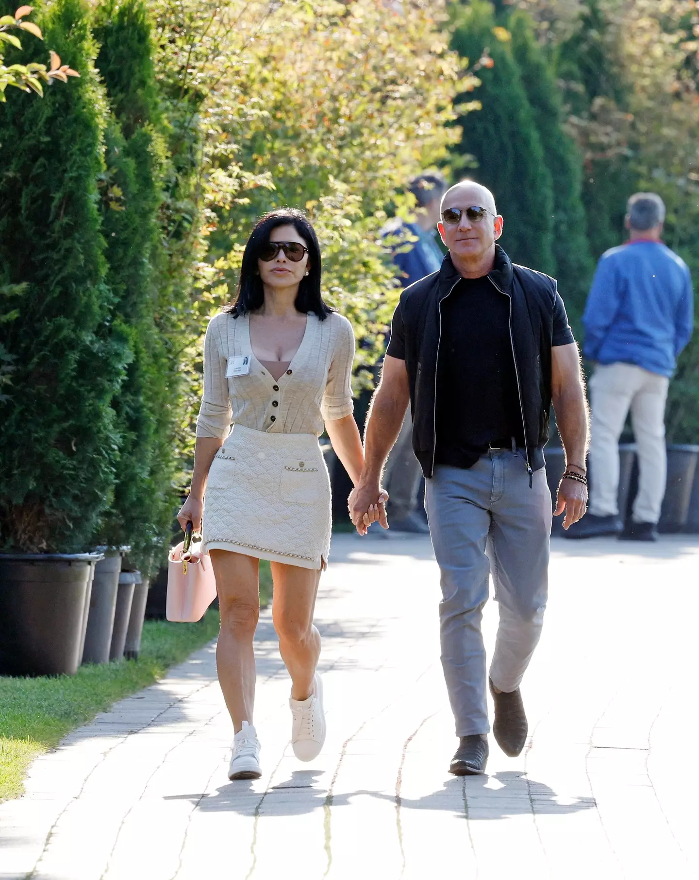Bezos and fiancee Lauren Sanchez (Kevork Djansezian/Getty Images)