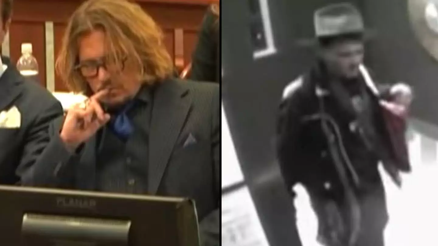 Johnny Depp Reacts To CCTV Footage Of Himself Breaking Rules In Elevator