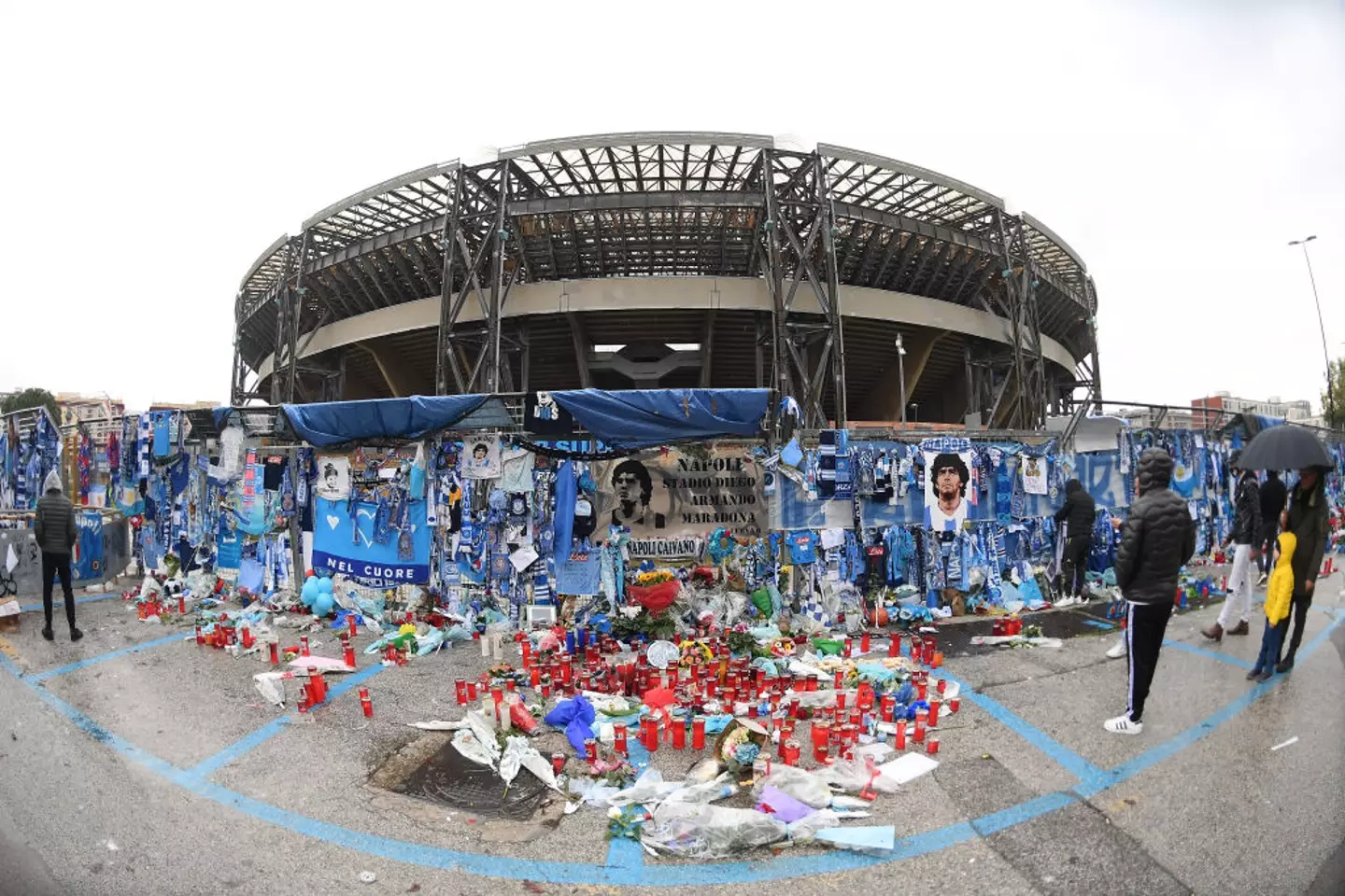 The tributes to Maradona after his death in 2020 (Francesco Pecoraro/Getty Images)