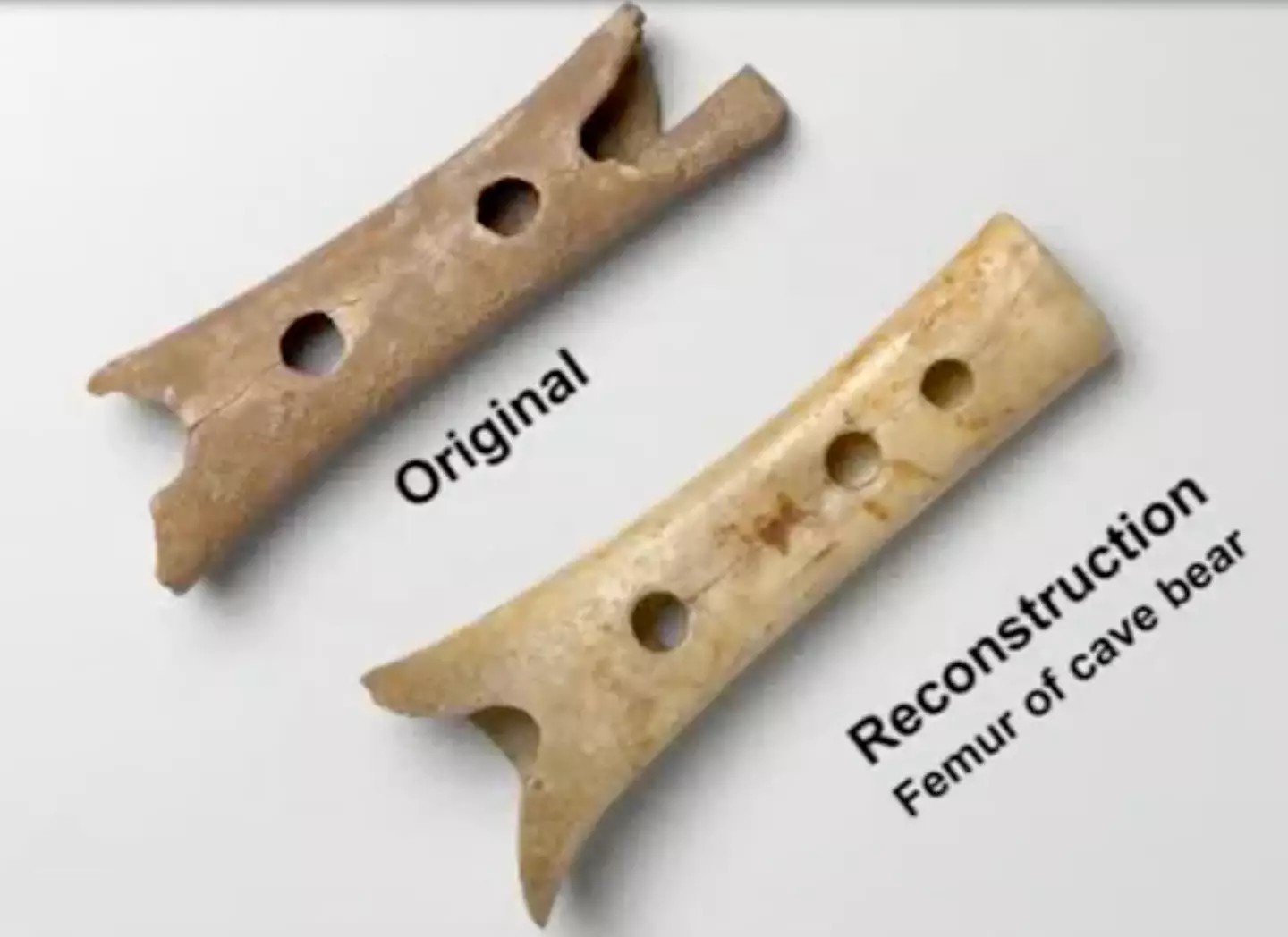 A comparison of the original and the reconstructed flute.