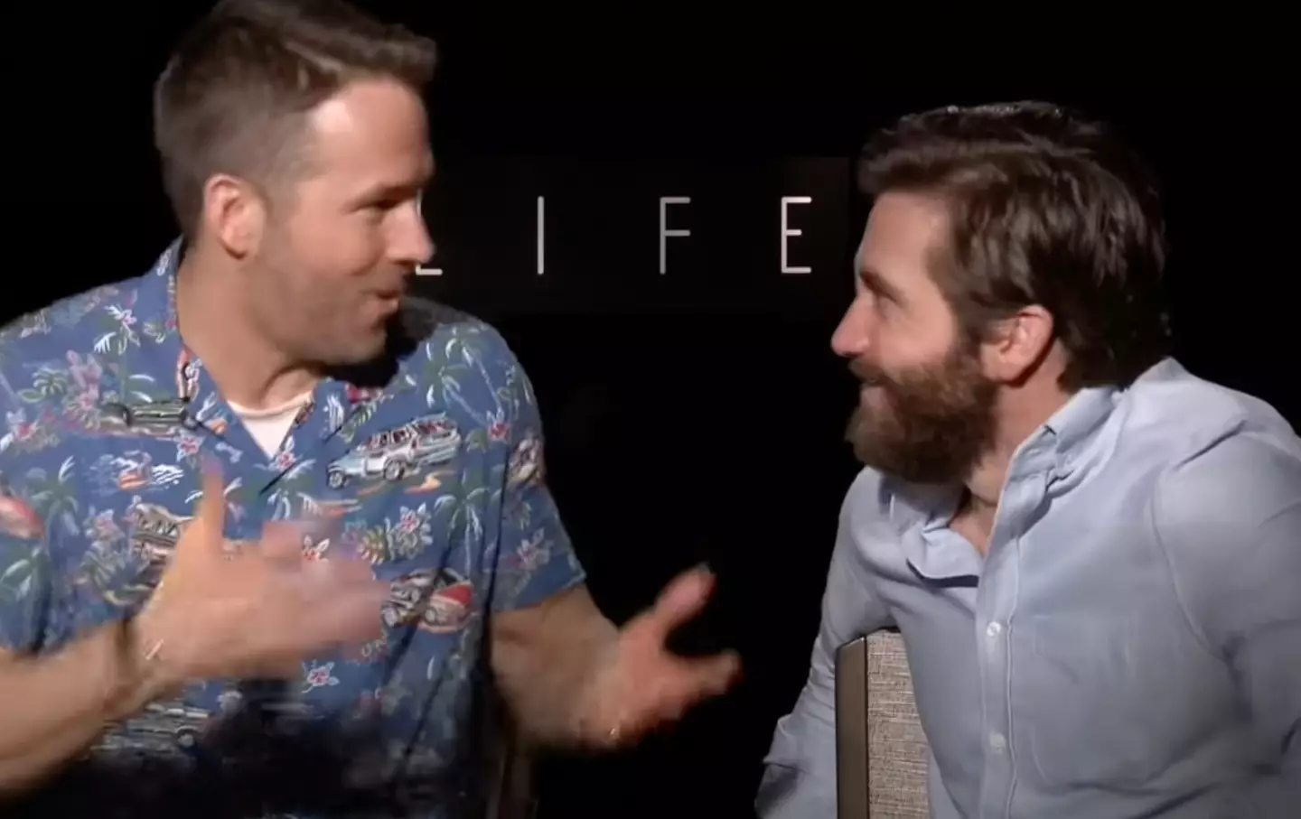 Ryan Reynolds and Jake Gyllenhaal were giving the interviewer nothing.