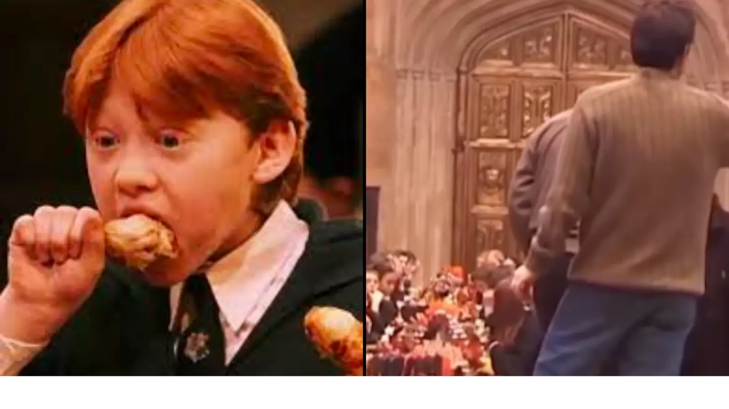 Harry Potter child actors warned not to eat fake food as rare behind the scenes footage is shared