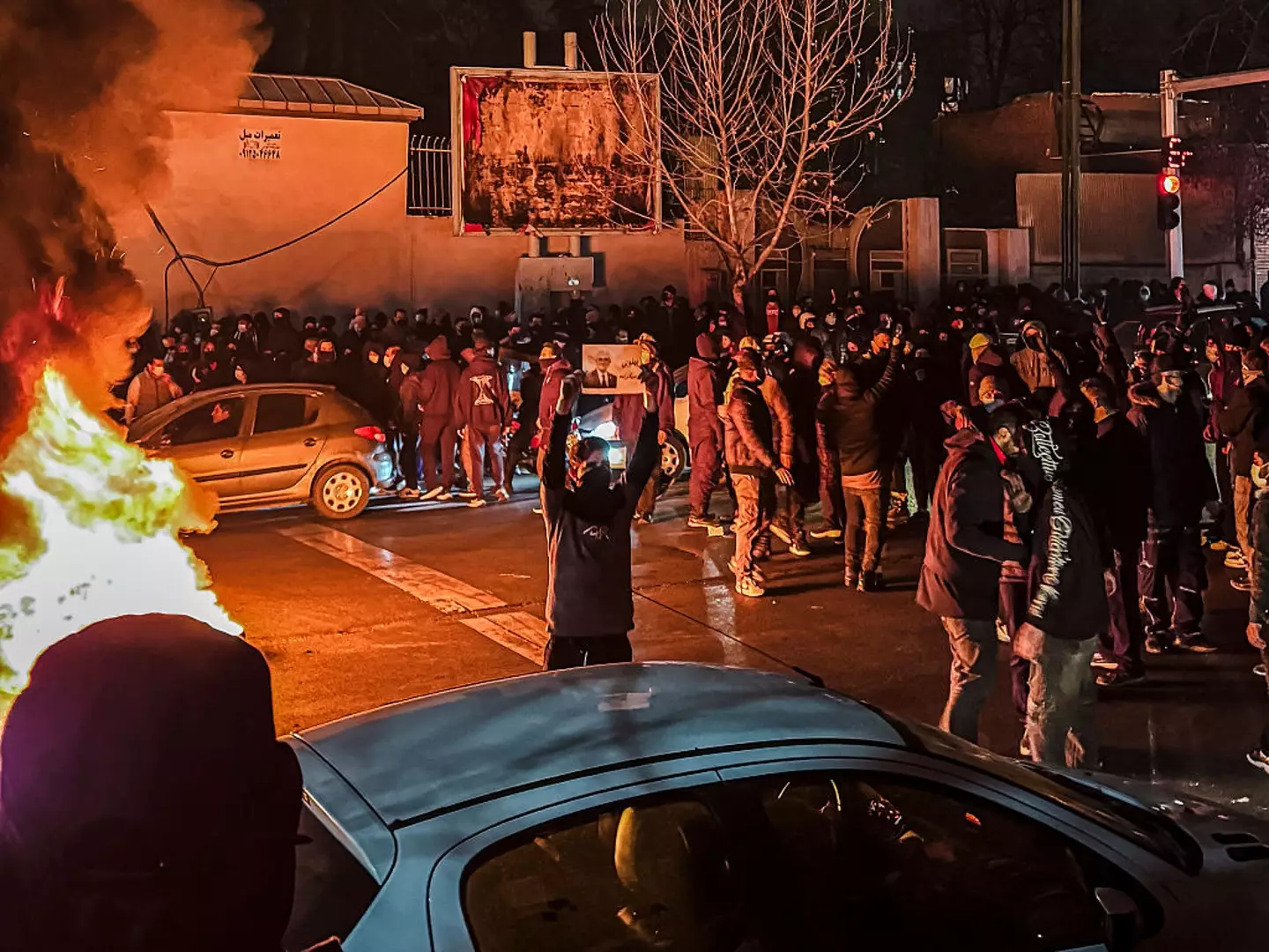 Protests in Iran have raged on into the new year (MAHSA / Middle East Images / AFP via Getty Images)