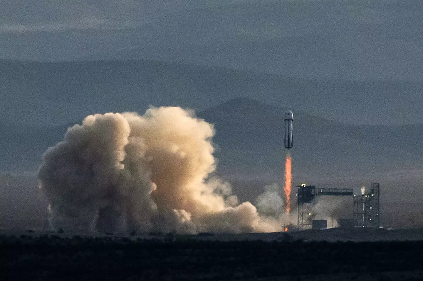 The Blue Origin rocket (Justin Hamel/Getty Images)