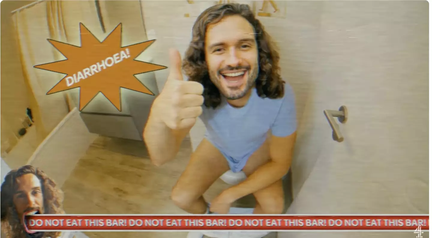 The comical trailer for the Channel 4 show doesn't shy away from the fact that the ingredients in the 'Killer' bar can be linked to strokes, cancer, diarrhoea and even death (Channel 4)