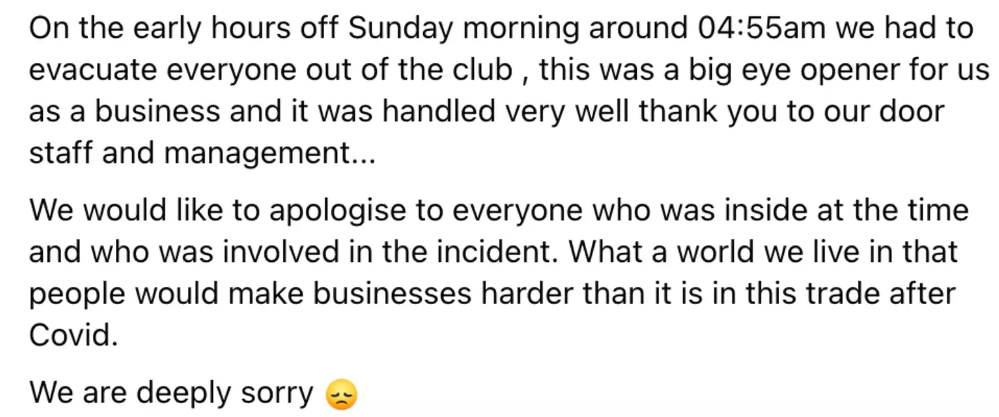 Pop Works apologised to customers after the incident.