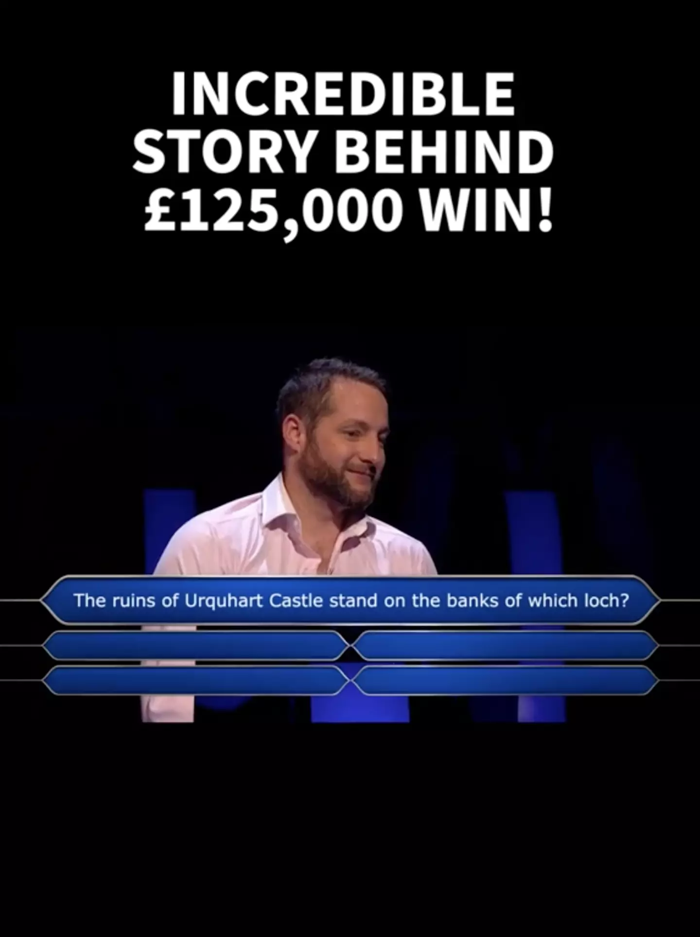 The contestant had a stroke of luck when it came to this question.