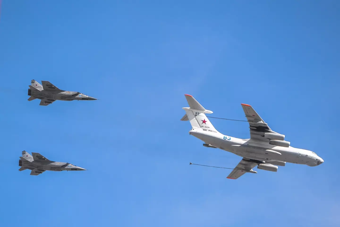 It's designed to be an airborne command centre. (Artur Widak/NurPhoto via Getty Images)