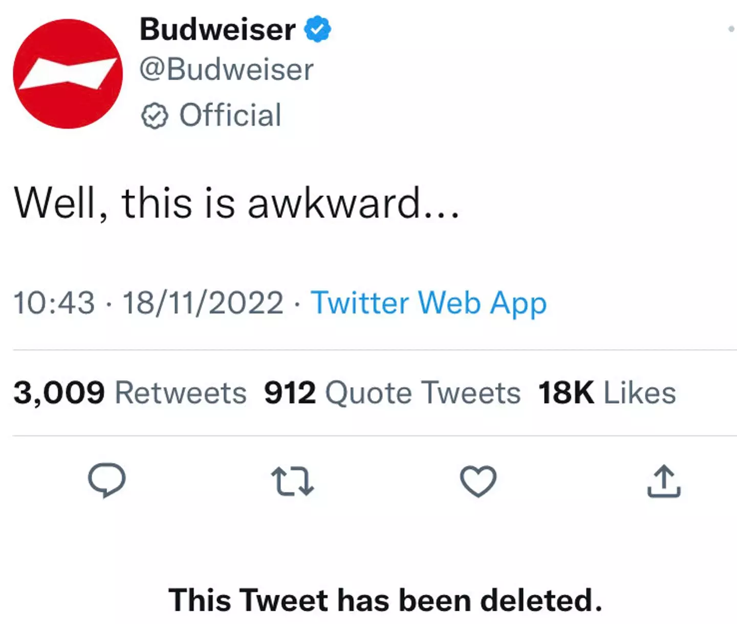 Awkward indeed.