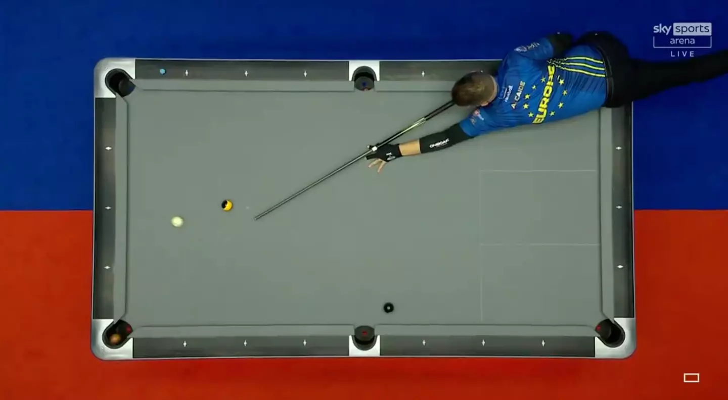 The ball seemed to go into the pocket before bouncing out again.