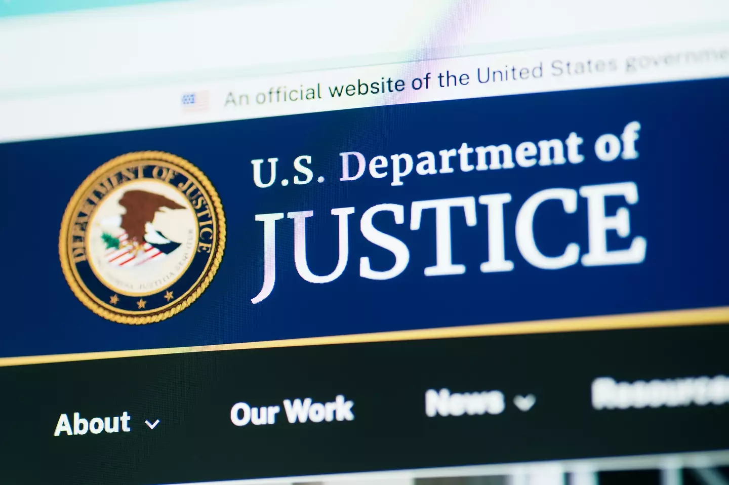 A redaction error has been spotted in files released by the US Department of Justice (Getty Stock Images)
